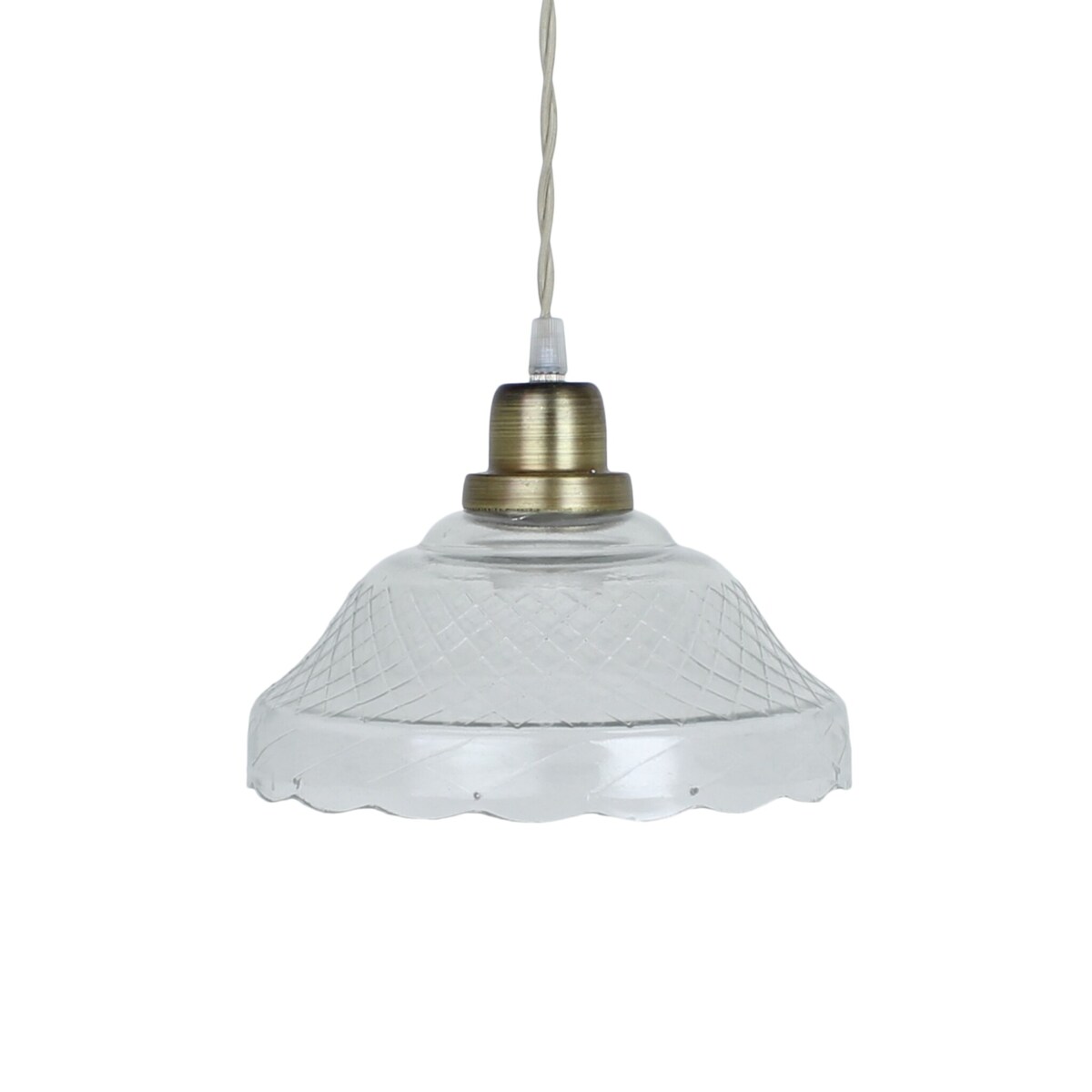 LAMPA ZE SZKLANYM KLOSZEM GRETA żelazo śr. 21cm