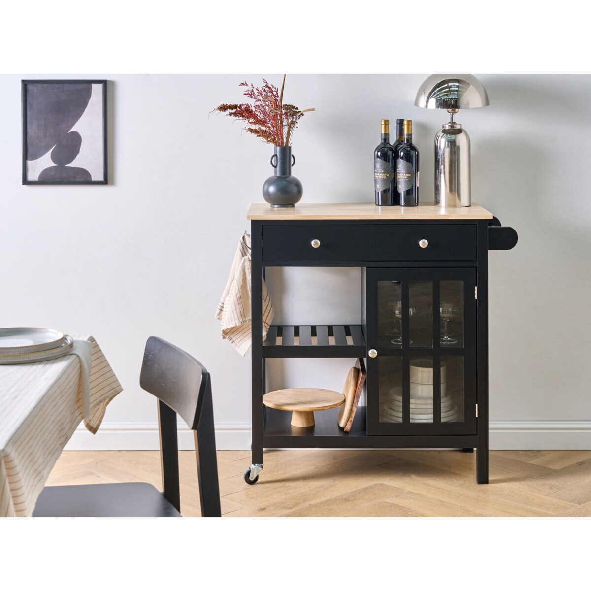 Wózek kuchenny GENOA Czarny