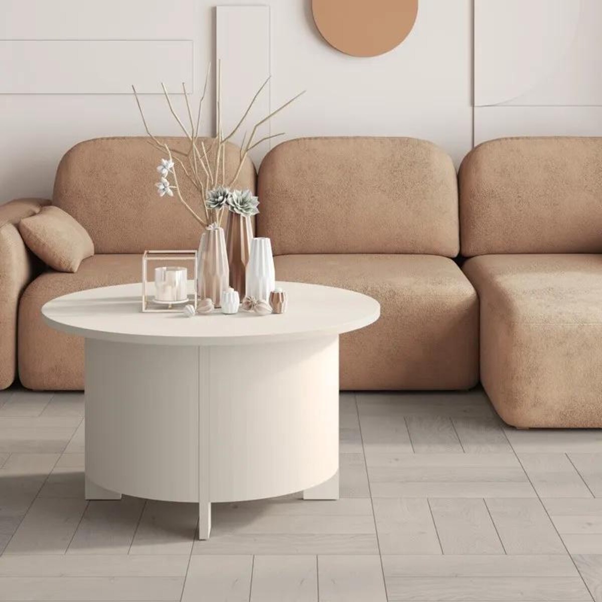 Ława okrągła SALVO AC 80x80 kaszmirowa