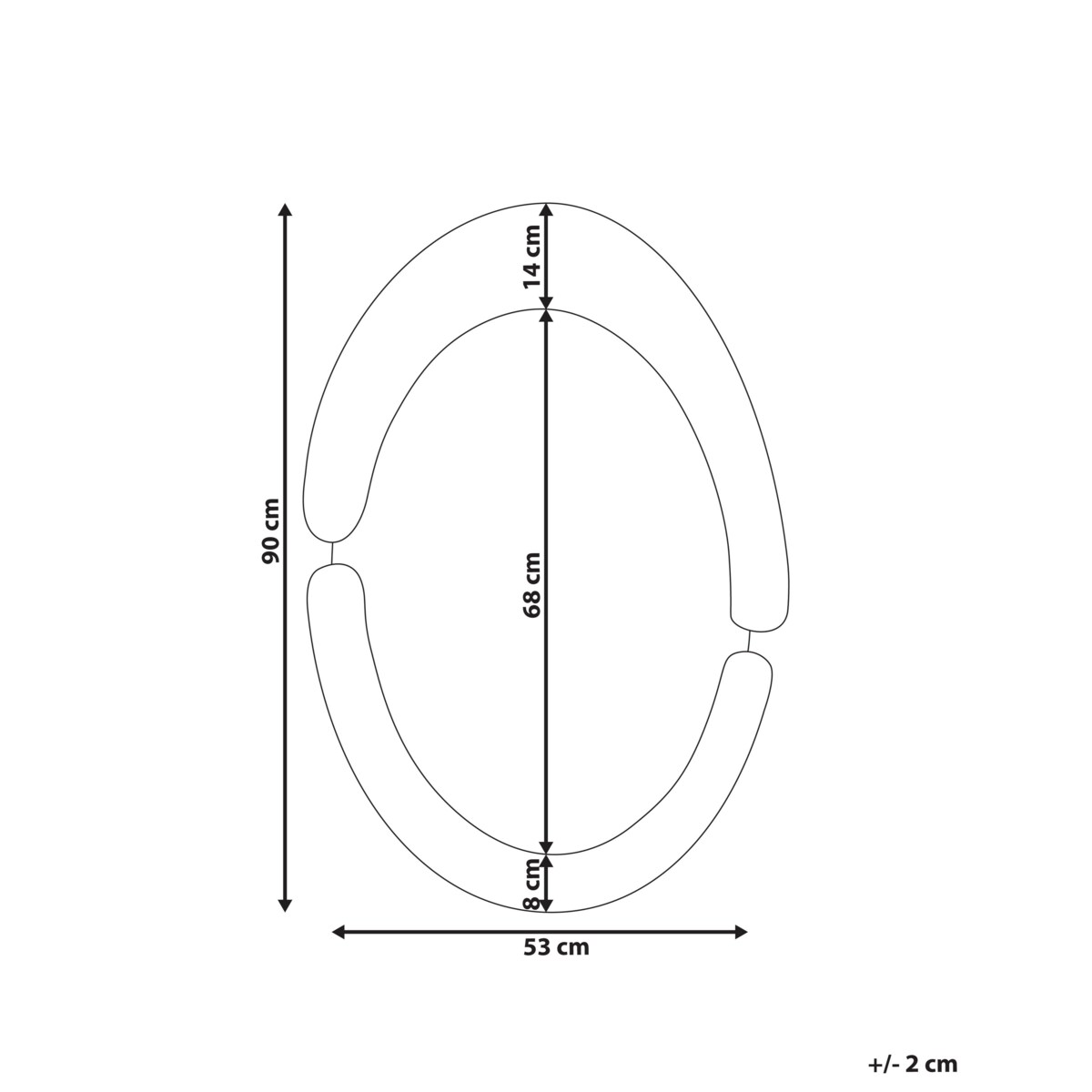 Lustro ścienne MASSAY 90 cm Ciemnoniebieski