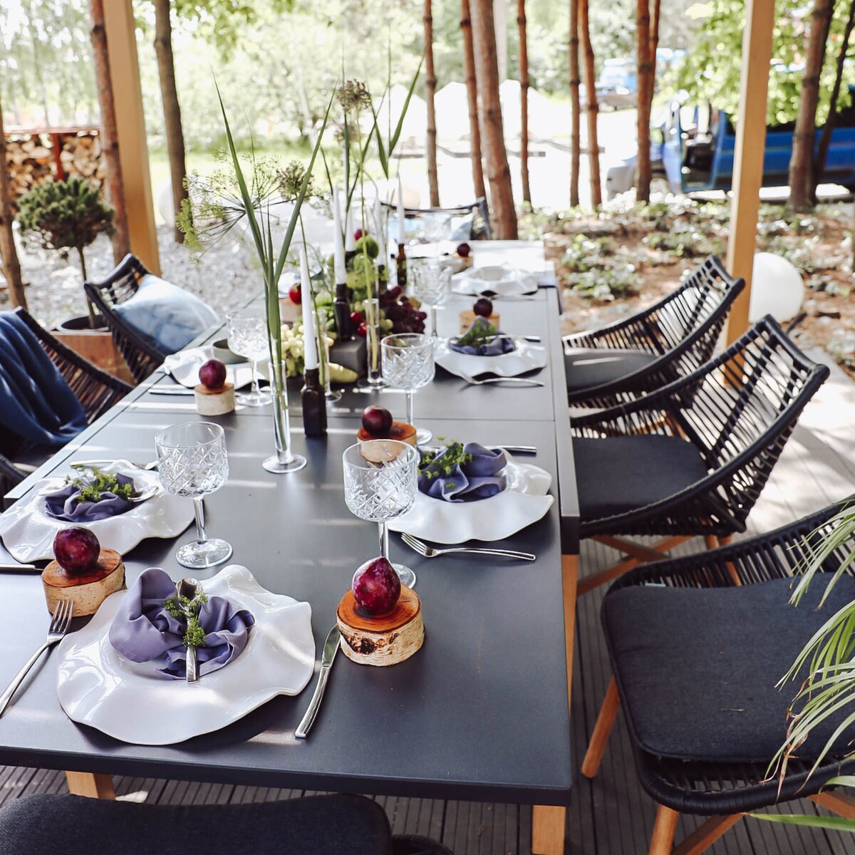 Krzesło ogrodowe, stołowe, polirattanowe Holand, szare