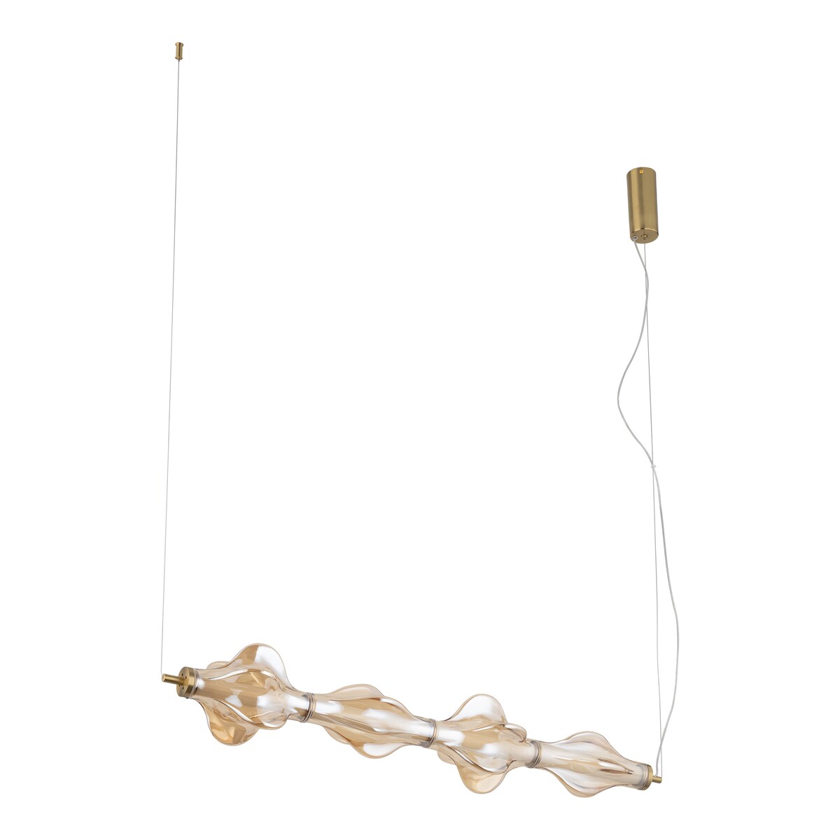 Lampa wisząca LED 30W TK Lighting ELVA BRASS 18216 mosiężna, regulowana wysokość, 3642 lm, 3000K, 103 cm