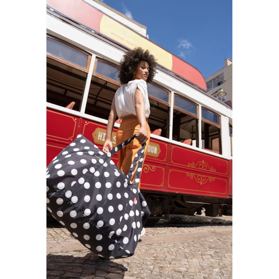 Torba MINI MAXI TRAVELBAG, dots white
