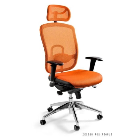 Fotel biurowy VIP pomarańczowy