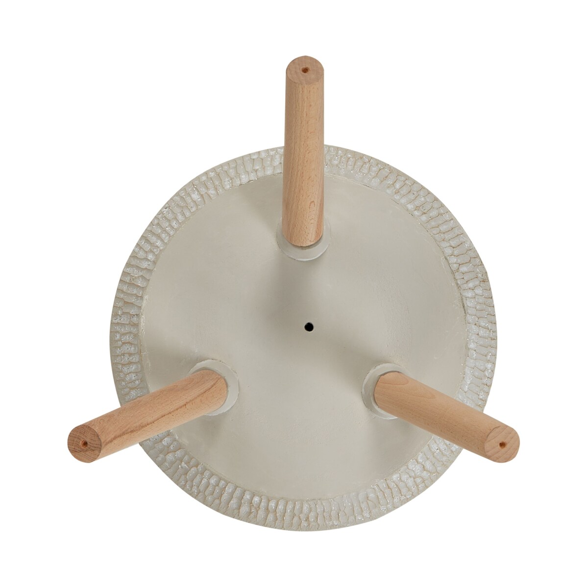 Doniczka na stojaku 37 x 37 x 54 cm beżowo-szara ATHAEA