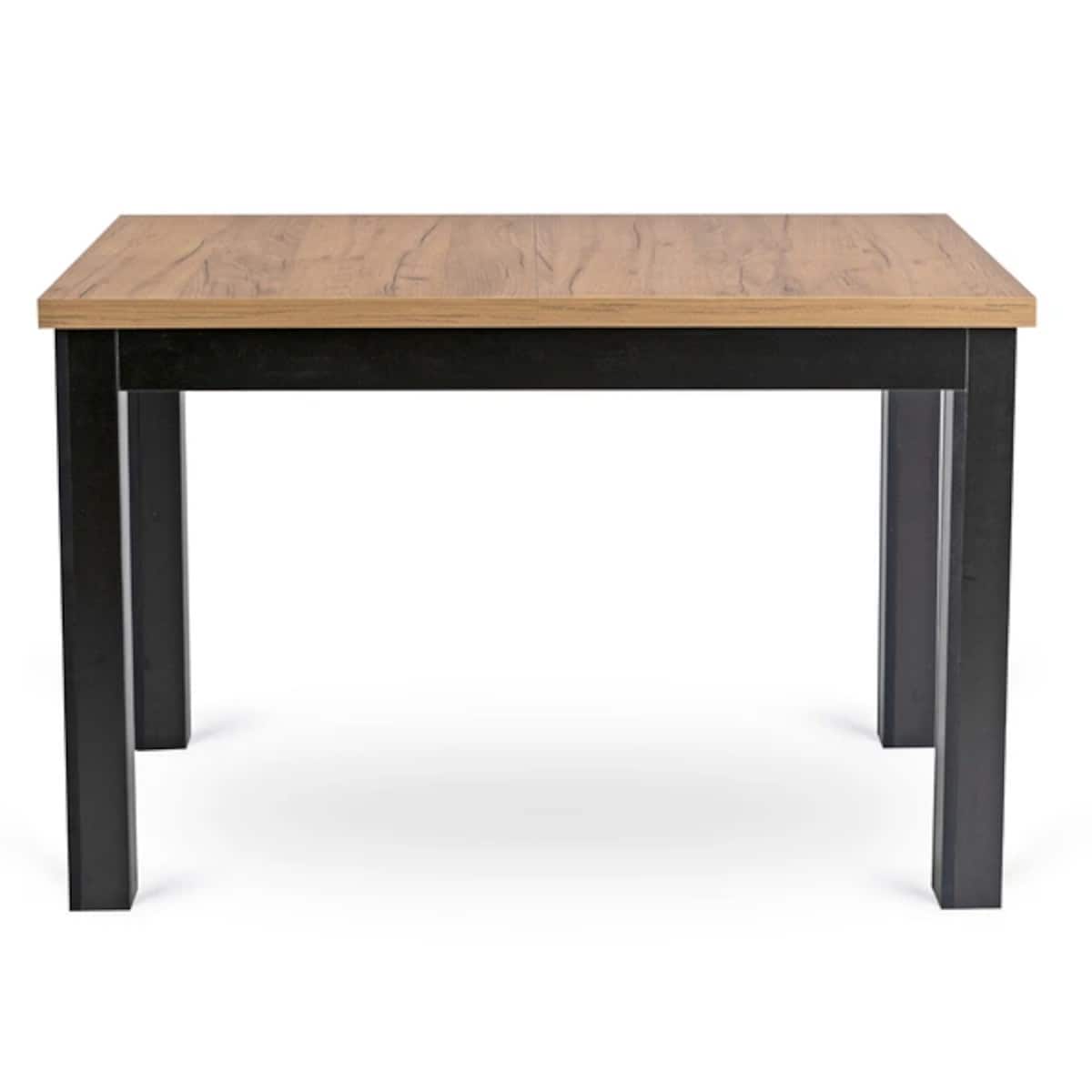 Stół rozkładany do jadalni dąb craft czarny 120-160 cm SKUBI