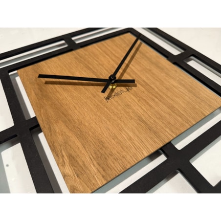 Zegar ścienny Harmonic 40cm czarny drewniany