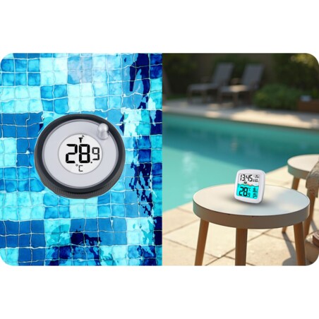 Stacja pogody pogodowa z termometrem do basenu Berdsen