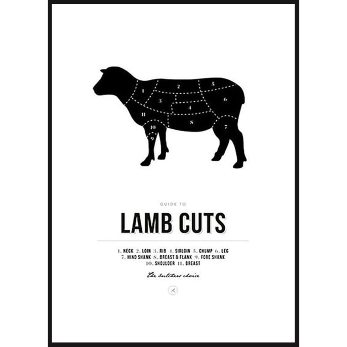 Poster Story, Plakat, Obraz - Lamb Cuts, wymiary 60 x 84 cm