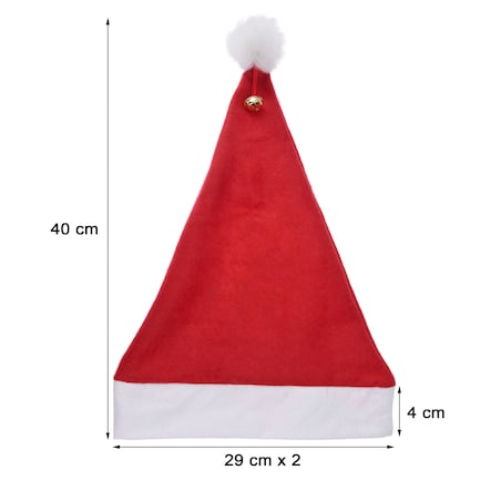 Czapka Mikołaja Mikołajki Świąteczna Z Dzwonkiem
