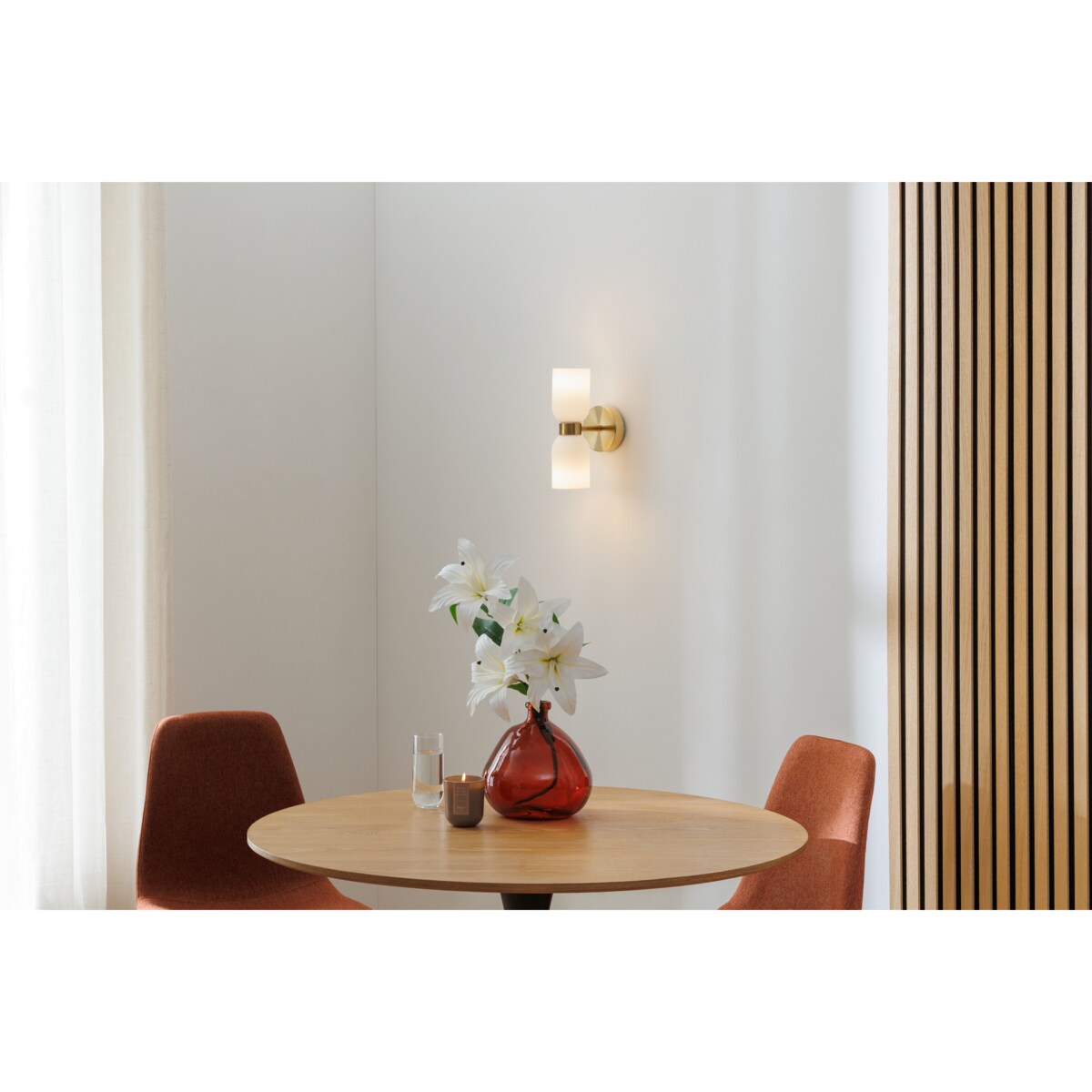 Szklany kinkiet ścienny RIO, 2 źródła światła, wys. 26,5 cm