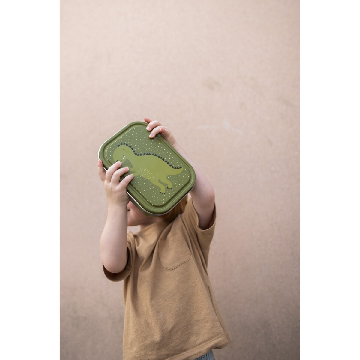 Duży stalowy lunch box - Dinozaur