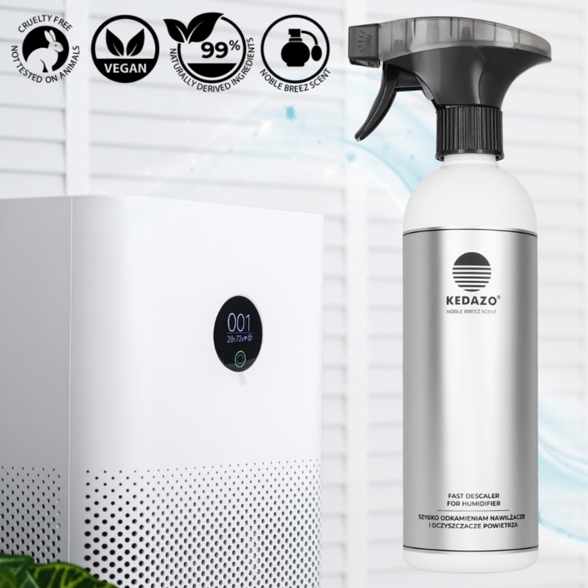 Płyn do odkamieniania nawilżaczy, oczyszczaczy powietrza... - KEDAZO Fast Descaler for Humidifier