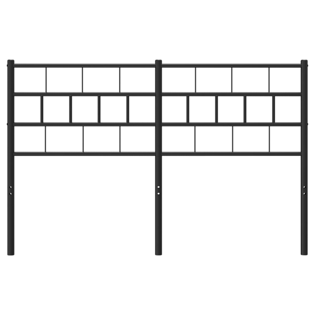 vidaXL Metalowe wezgłowie, czarne, 140 cm