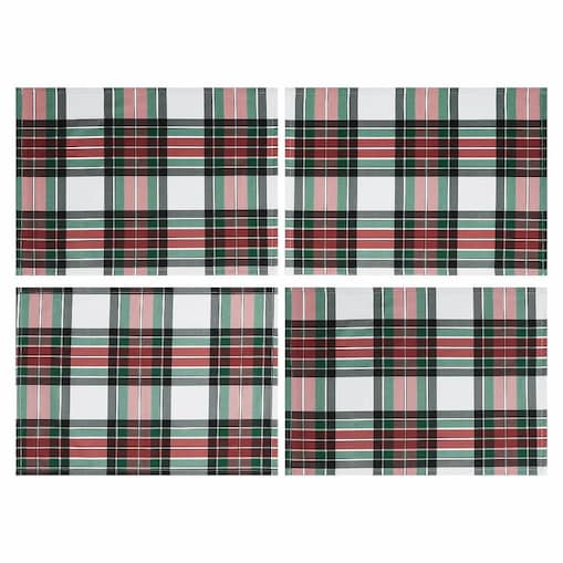 Zestaw podkładek Świąteczna krata