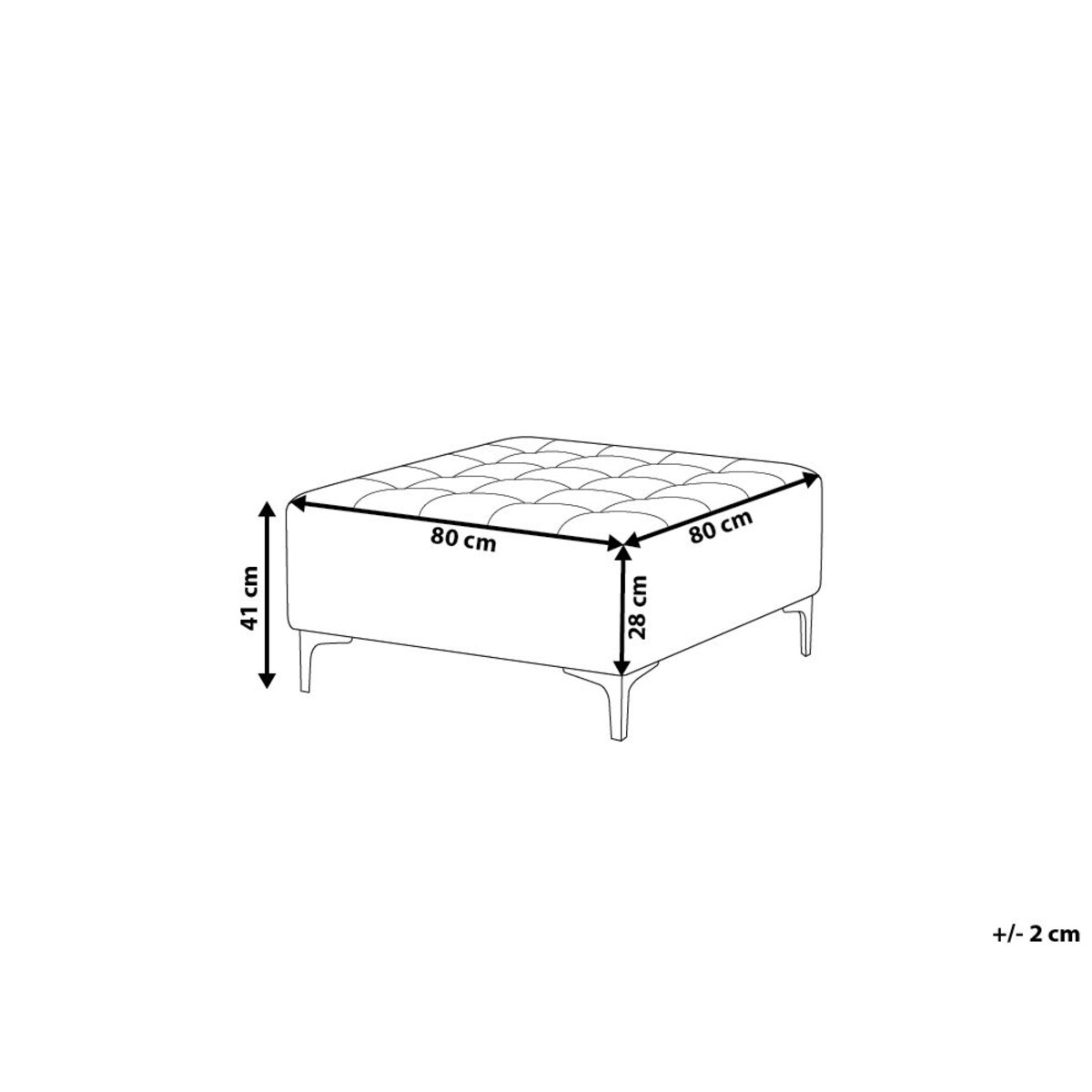Otomana welurowa różowa ABERDEEN