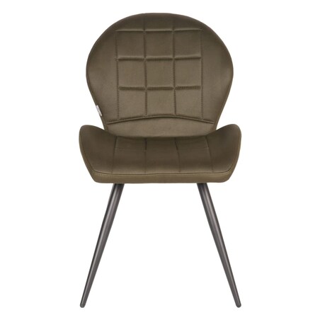 LABEL51 Krzesła stołowe Sil, 2 szt., 51x64x87 cm, zielone, mikrofibra