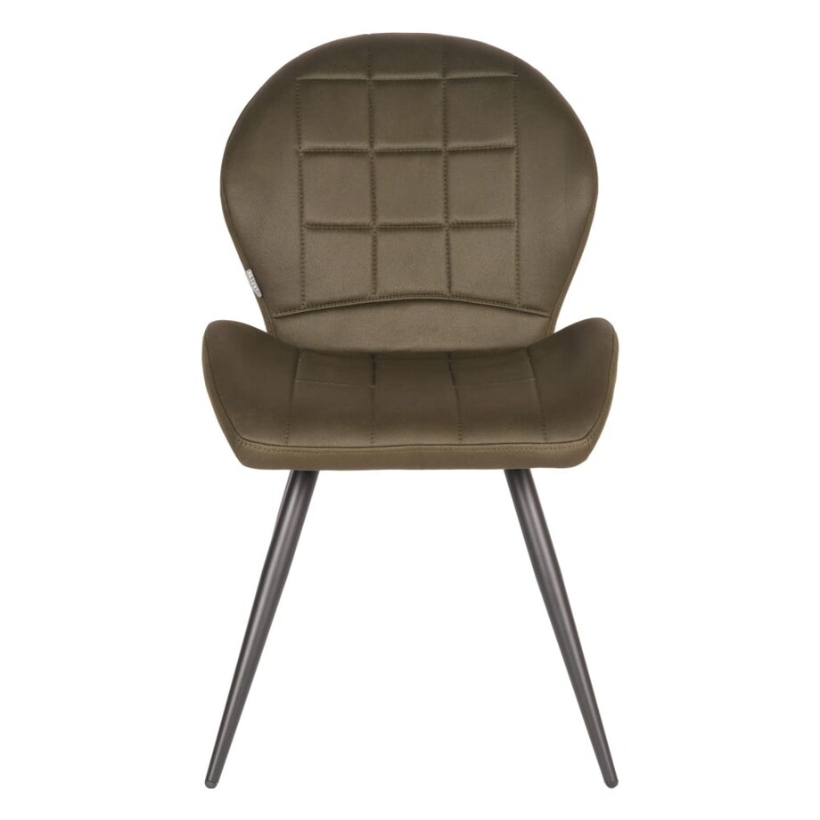 LABEL51 Krzesła stołowe Sil, 2 szt., 51x64x87 cm, zielone, mikrofibra