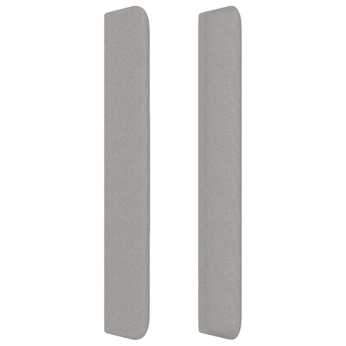 vidaXL Zagłówek uszak, jasnoszary, 203x16x118/128 cm, tkanina