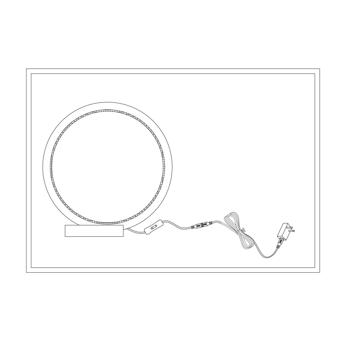 LAMPA STOŁOWA RAVELLA S OBRĘCZ CZARNA PODSTAWA CZARNY MARMUR