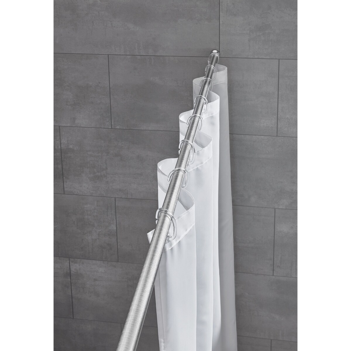 Kleine Wolke Elegancki drążek prysznicowy teleskopowy z dekoracyjną strukturą chrom 21 mm 75-125 cm