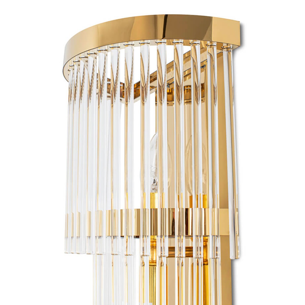 Lampa ścienna glamour Estro MSE010100266 Moosee szklana przezroczysta złota