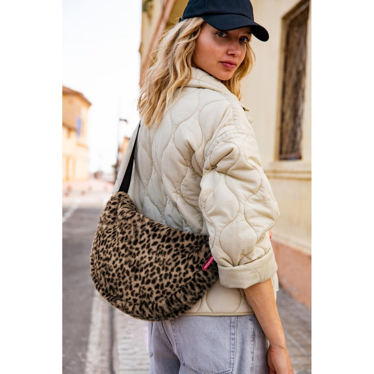 Torba MOONBAG S, leo fake fur