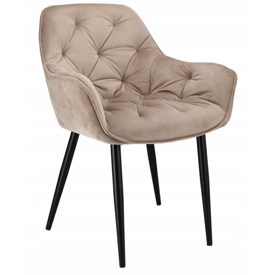 KRZESŁO welur TAPICEROWANE do salonu PIKOWANE