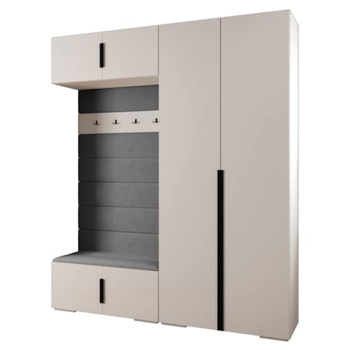 Garderoba do przedpokoju INOVA 1 Z18 biały+czarny+manila16