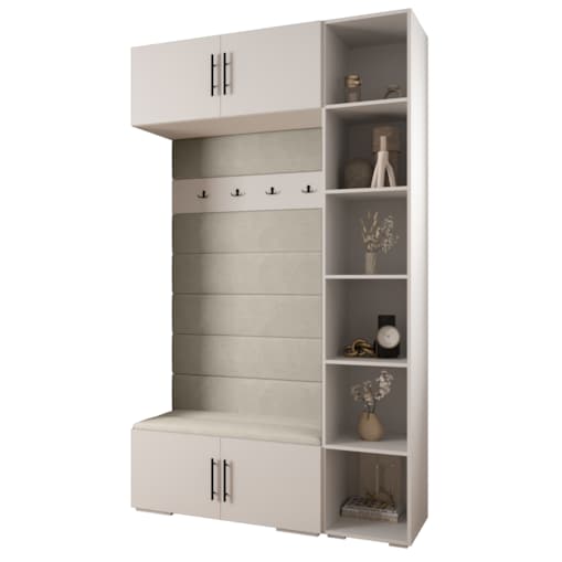 Garderoba do przedpokoju INOVA 3 Z20 biały+czarny+manila02