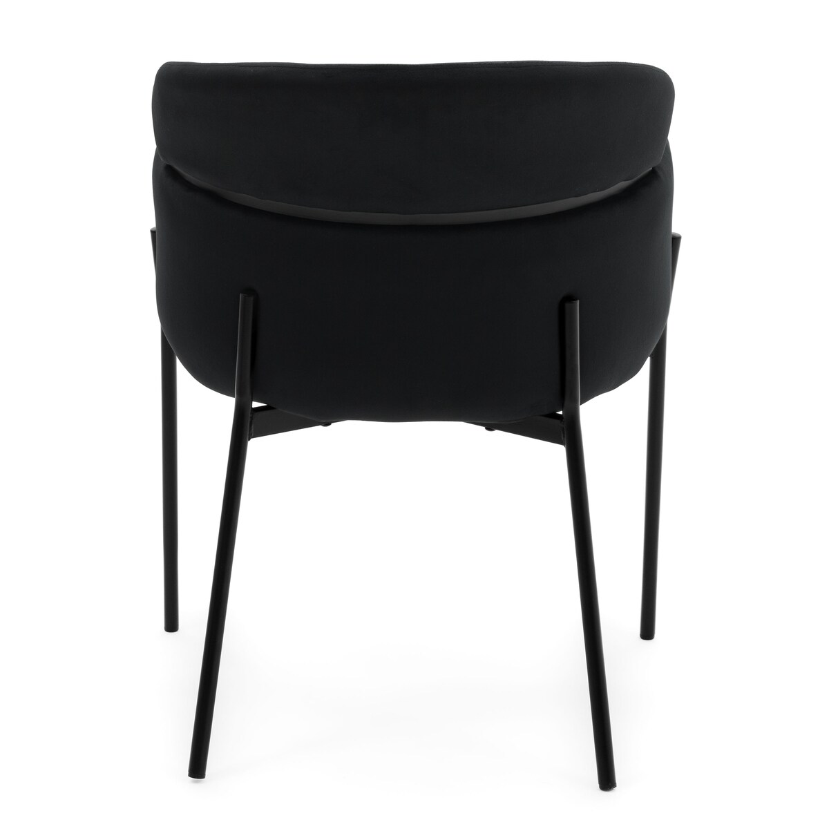 Krzesło tapicerowane welurowe do salonu BOLZANO czarne