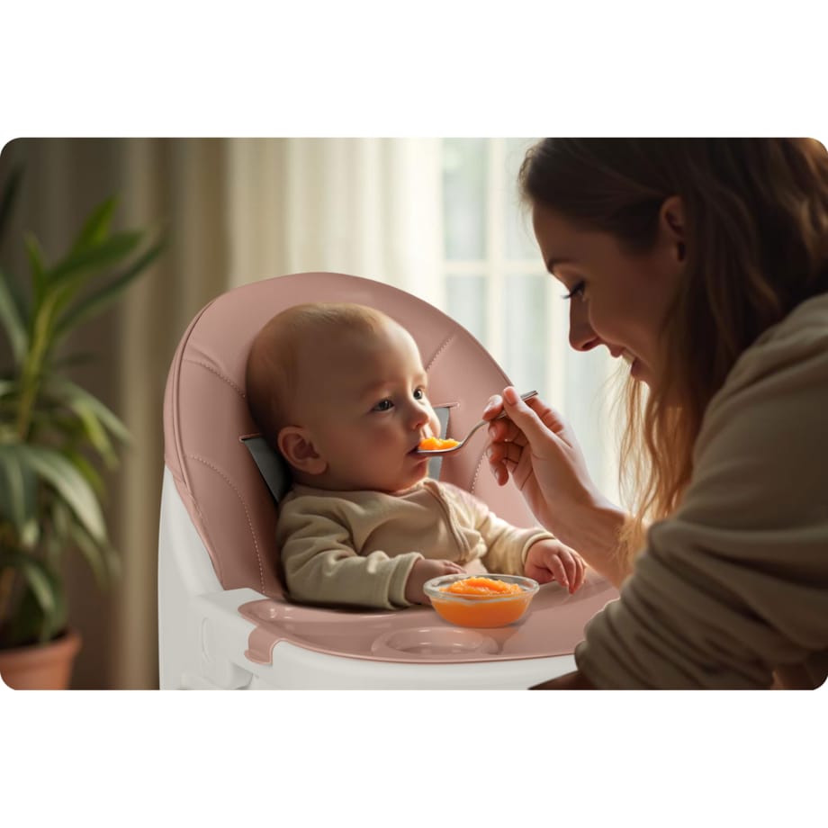 Krzesełko do karmienia dla dzieci Ricokids Mani różowe 3w1 regulowane fotelik tacka