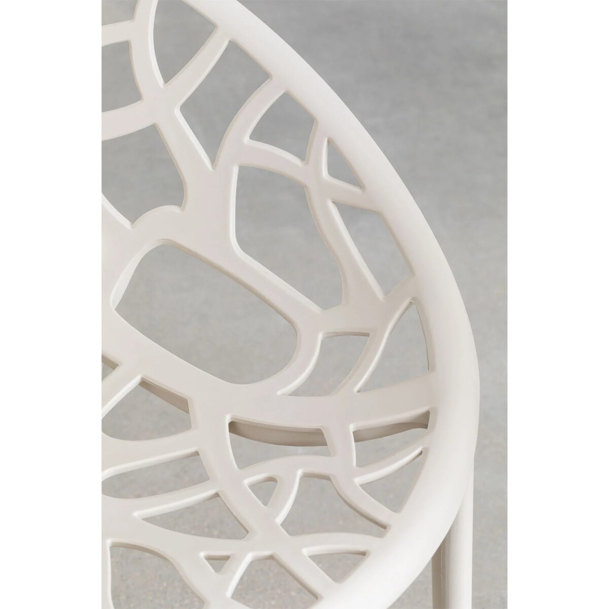 Krzesło z polipropylenu, sztaplowane, Coral, kremowo-szare