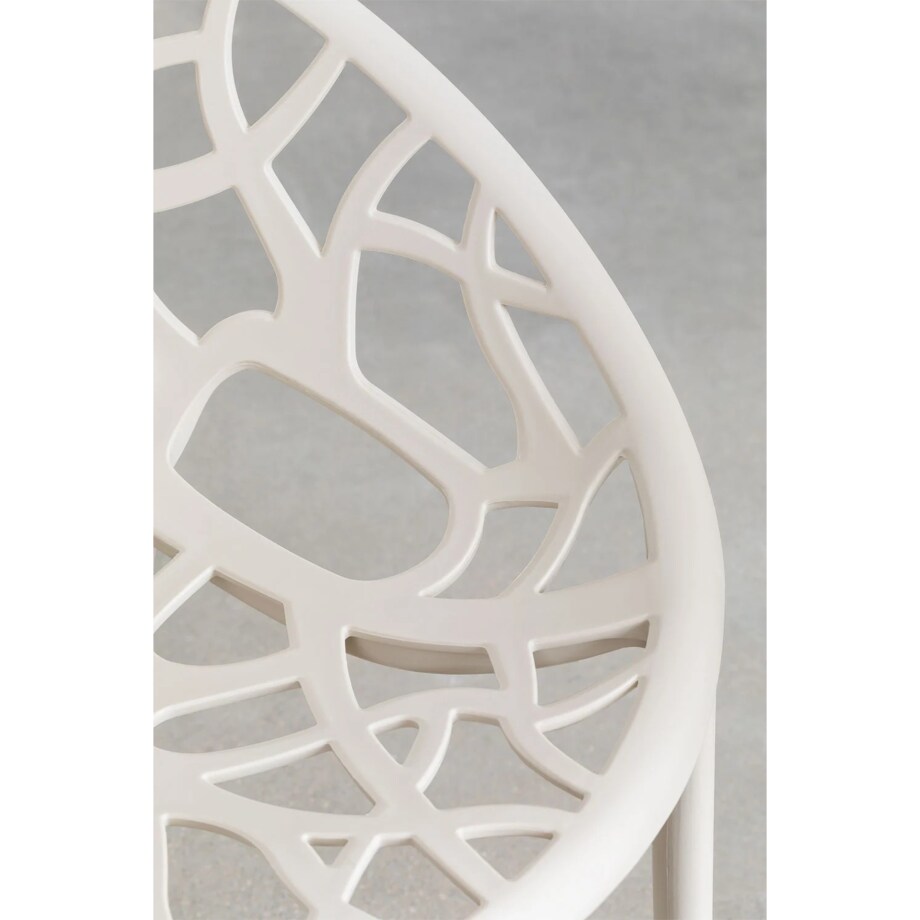 Krzesło z polipropylenu, sztaplowane, Coral, kremowo-szare