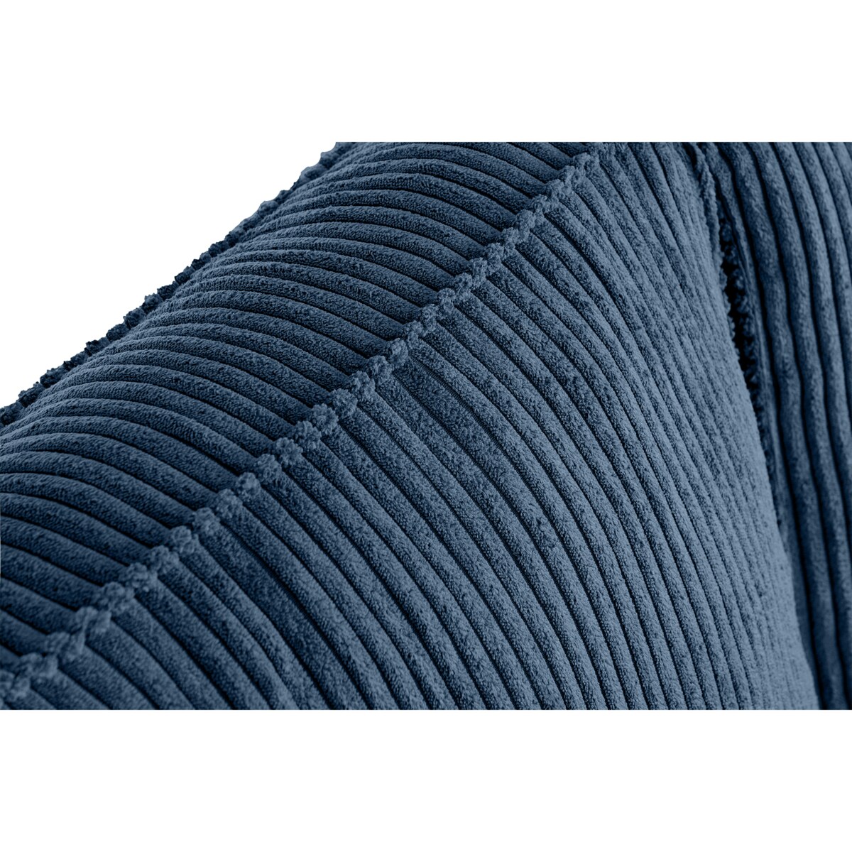 KONSIMO INVIA Sofa w stylu loft sztruks 2 osobowa granatowy