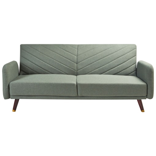 Sofa rozkładana SENJA Jasnozielony Len syntetyczny