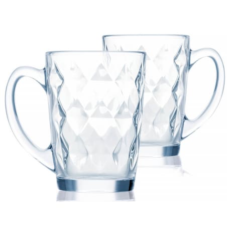 6x SZKLANKA KUBEK 320 ml DIAMOND LUMINARC na kawę napoje herbatę latte soki