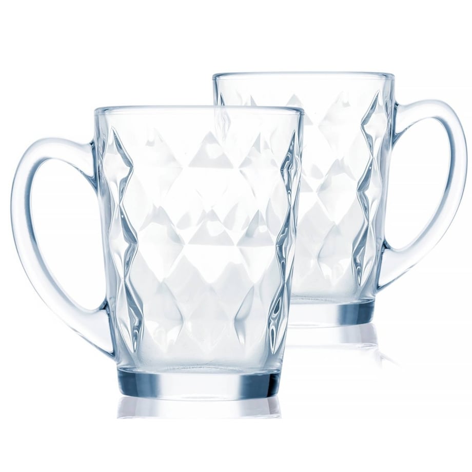 6x SZKLANKA KUBEK 320 ml DIAMOND LUMINARC na kawę napoje herbatę latte soki