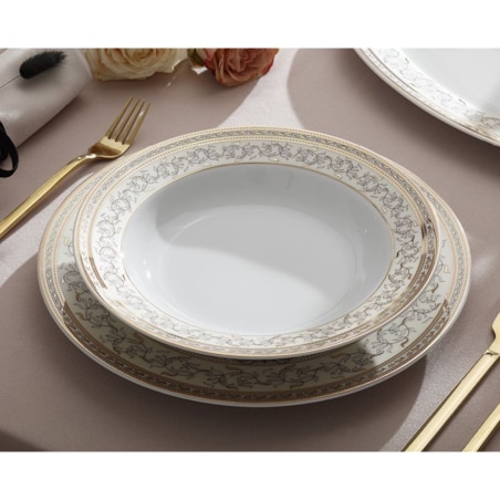 Zestaw talerzy dla 6 osób 18 el. Margaret Arabella G670