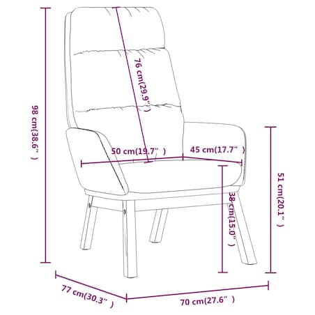 vidaXL Krzesło wypoczynkowe, ciemnoszare, obite tkaniną