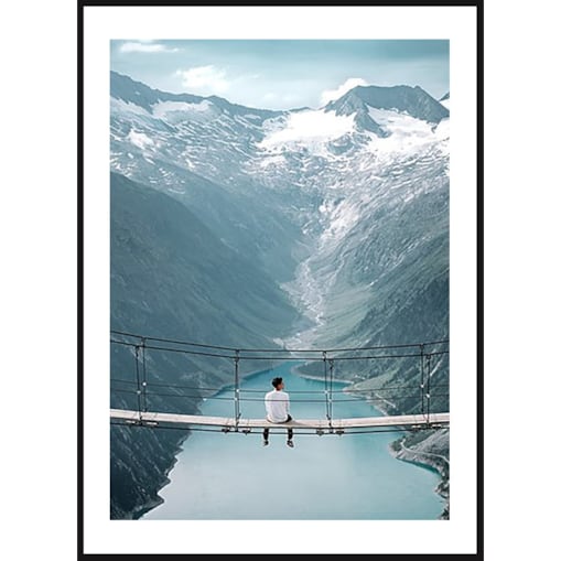 Poster Story, Plakat, Obraz - Wiszący Most w Chmurach, wymiary 30 x 42 cm