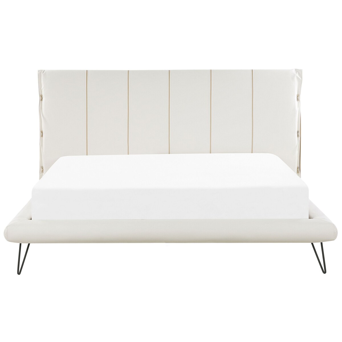 Łóżko ekoskóra 180 x 200 cm białe BETIN