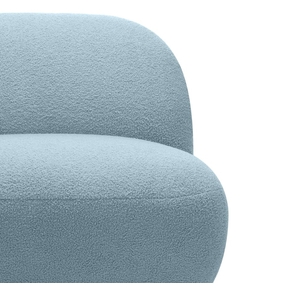 Fotel obrotowy 73x85x85 cm TENNO-3 bouclé niebieski