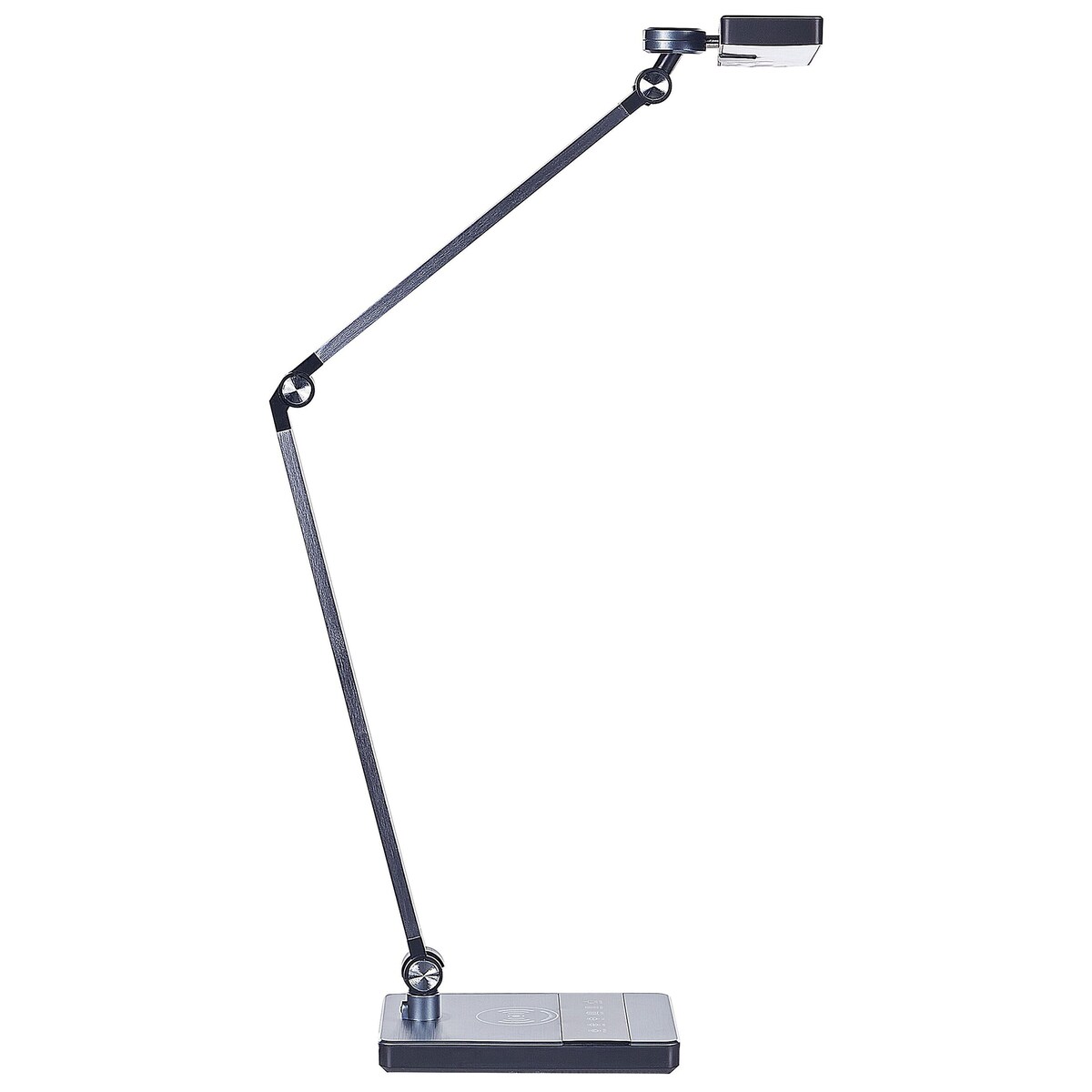 Lampa biurkowa LED LACERTA Z ładowarką indukcyjną Metal Czarny