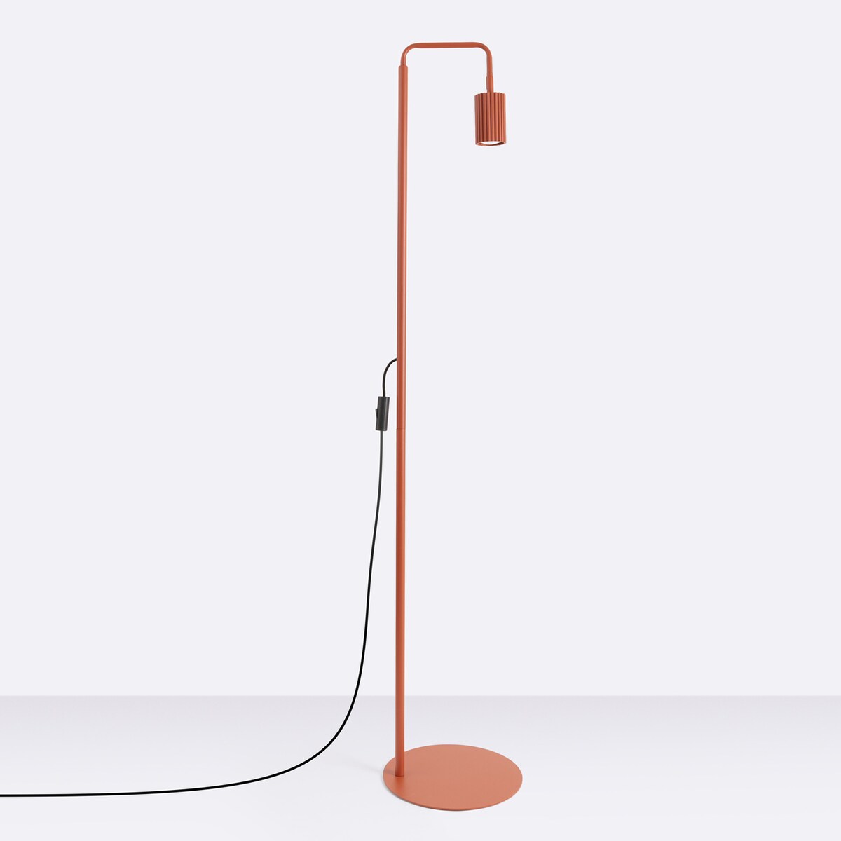 Lampa podłogowa KARBON 1 ochra czerwona