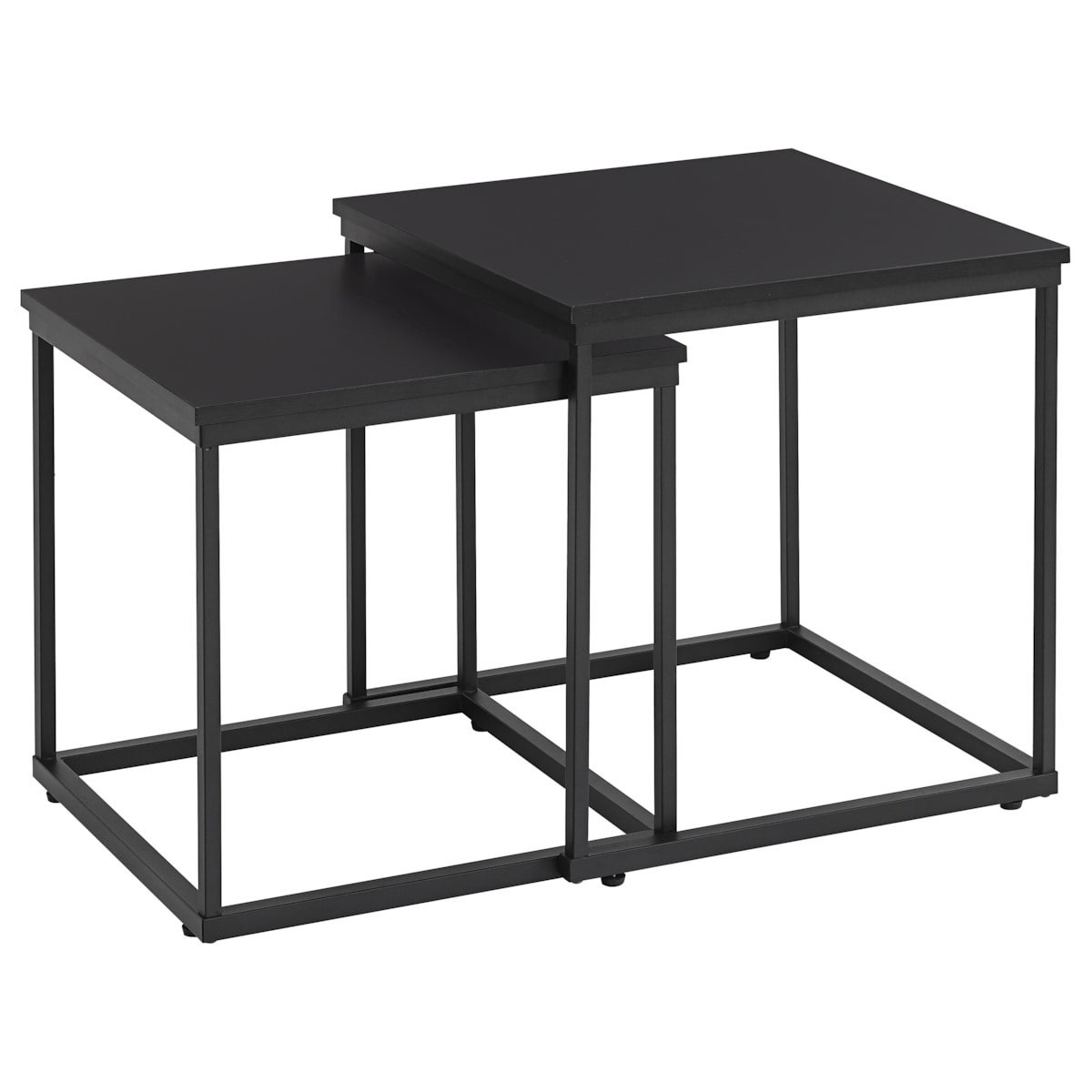 DUPLEX ZESTAW STOLIKÓW KAWOWYCH 2 szt. 50/45 cm CZARNY