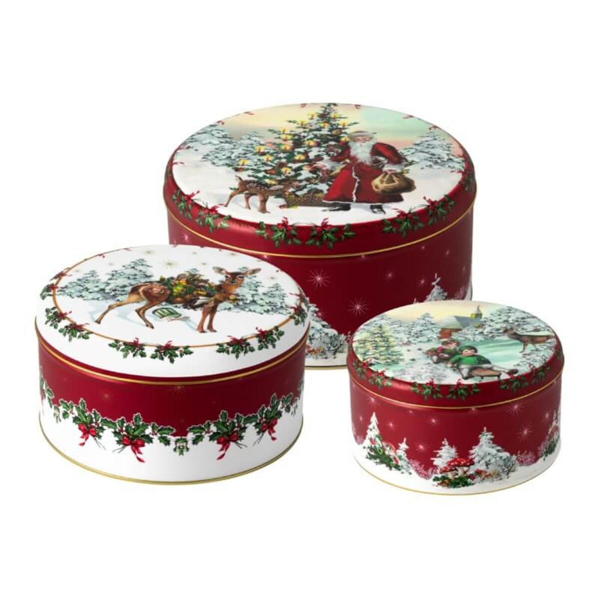 Zestaw 3 pojemników Winter Collage Accessories,  19,.7 x 9.4 cm, Villeroy & Boch