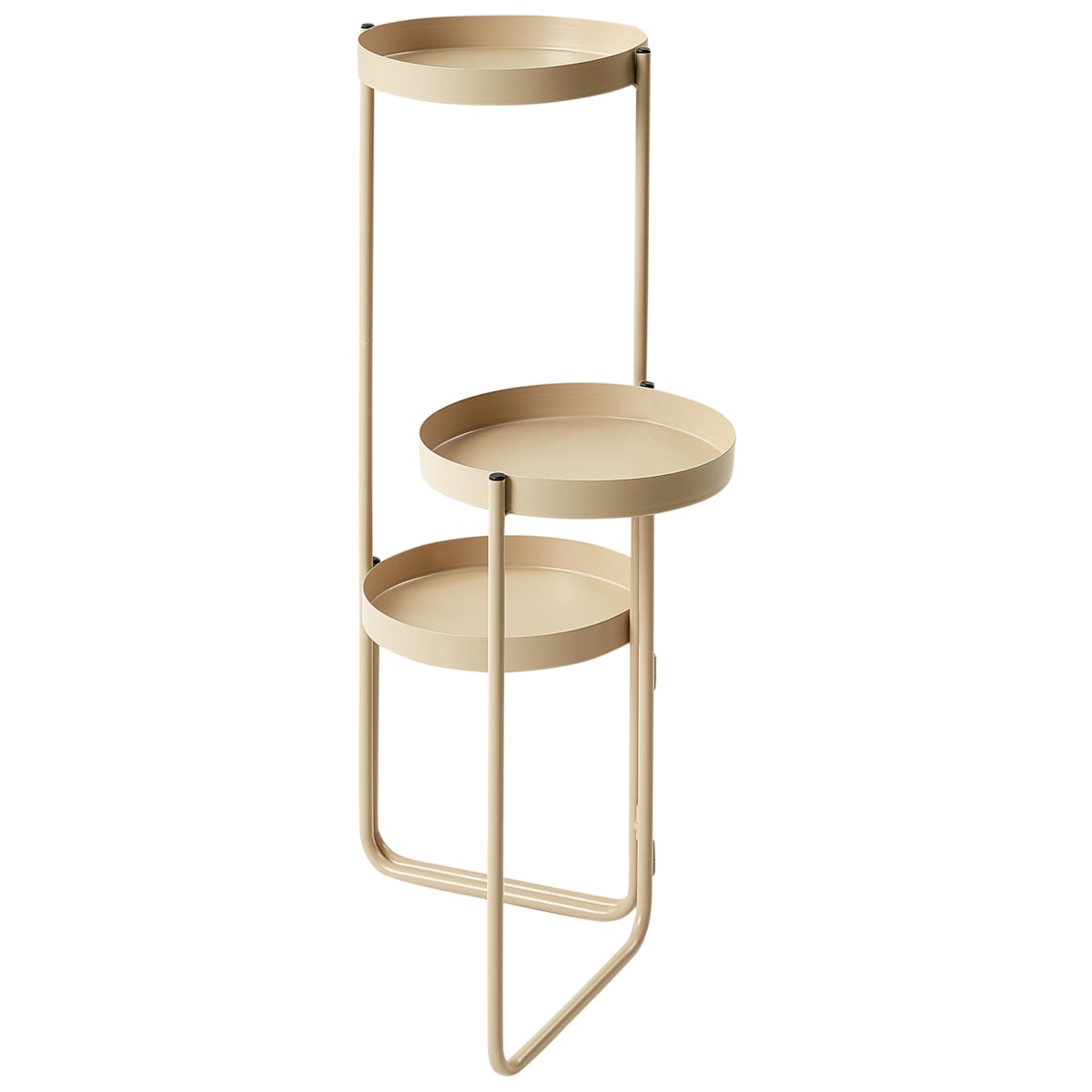 Stojak na kwiaty FRAGARIA Metal 42 cm Beżowy