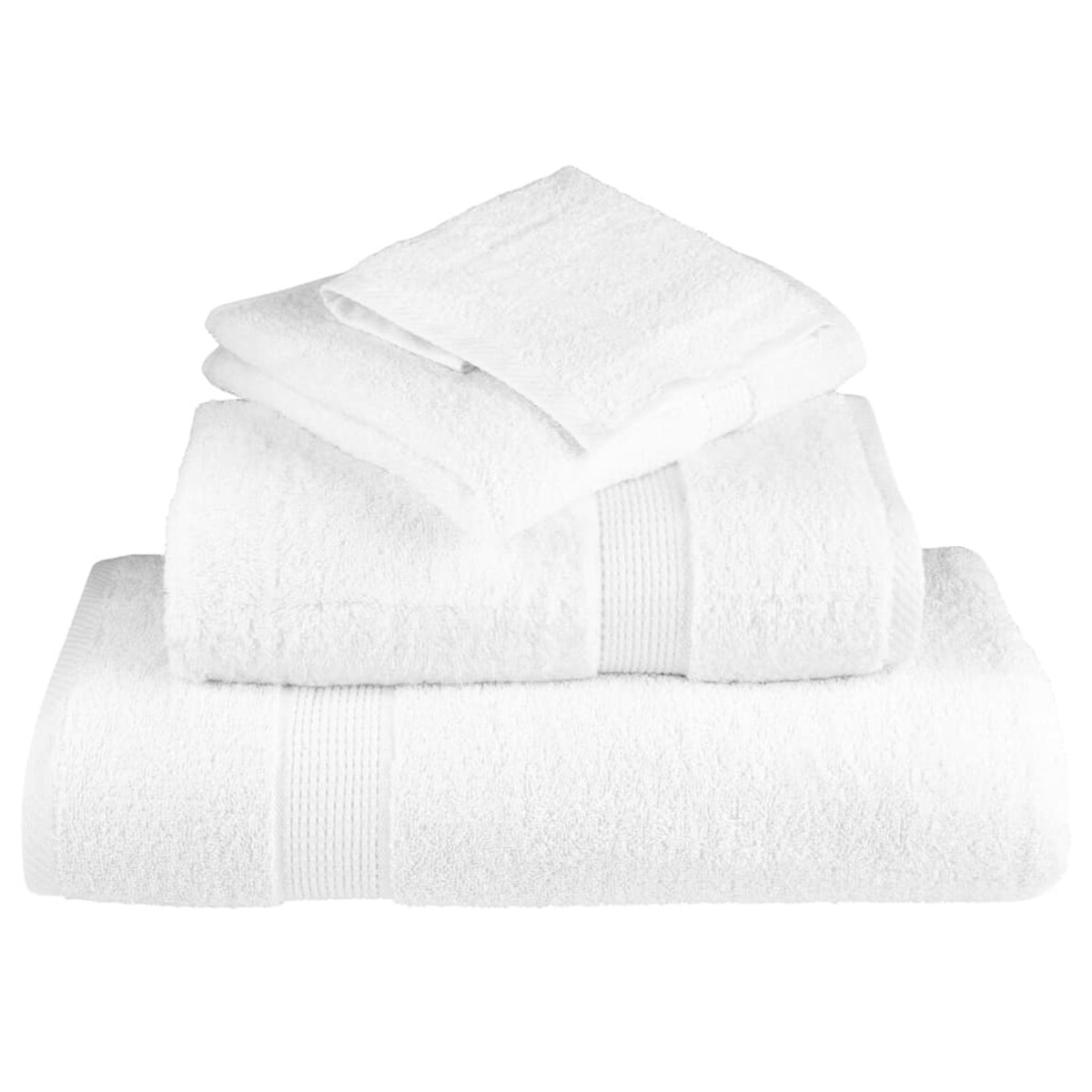 vidaXL Ręczniki premium, SOLUND, 2 szt., białe, 100x150 cm, 600 g/m²