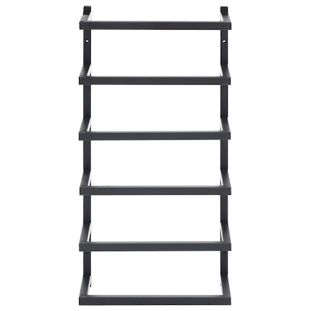 vidaXL Stojak na ręcznik, czarny, 24x12x48 cm, stalowy